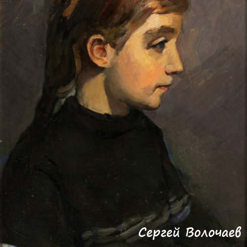 127_Портрет дочери. 1989. Картон, масло. 35 х 49,5