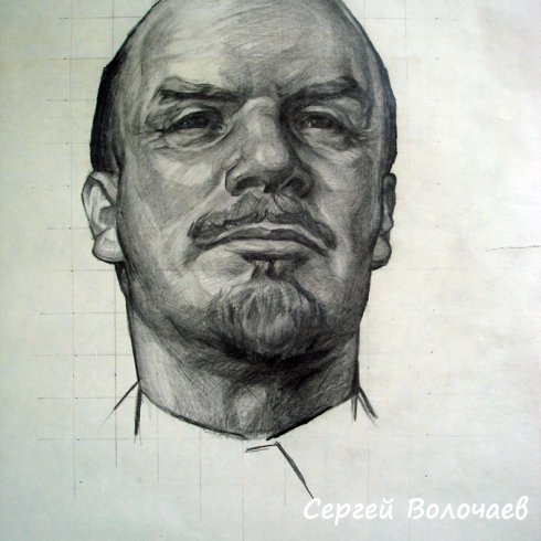 266_Эскиз к п-ту В.И. Ленина..Бум.кар.,60х42 см